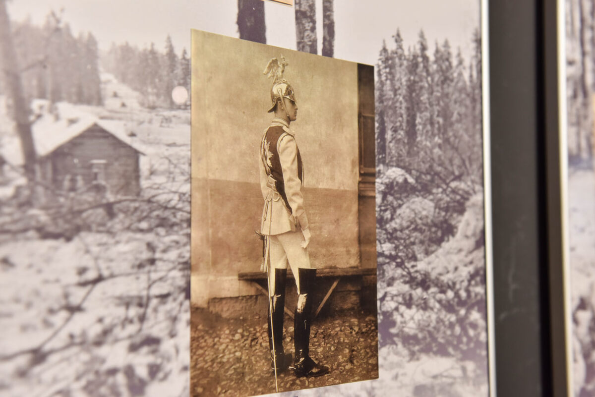 Стенд выставки «Куусинен против Маннергейма. К 85-летию победы Советского Союза над Финляндией в войне 1939–1940 гг.» в Музее политической истории России.