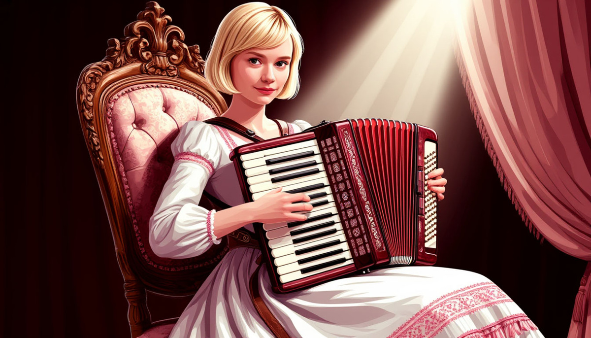 Играю на аккордеоне (во всяком случае, так этот процесс представляет себе ИИ Шедеврум).