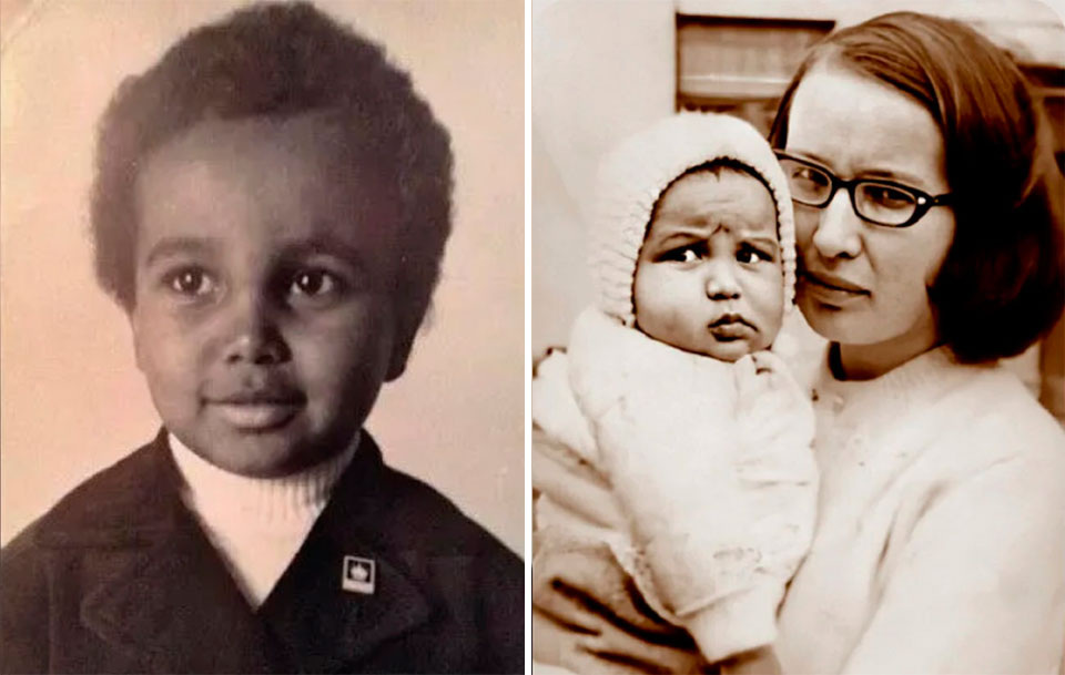 Григорий Сиятвинда в детств с мамой