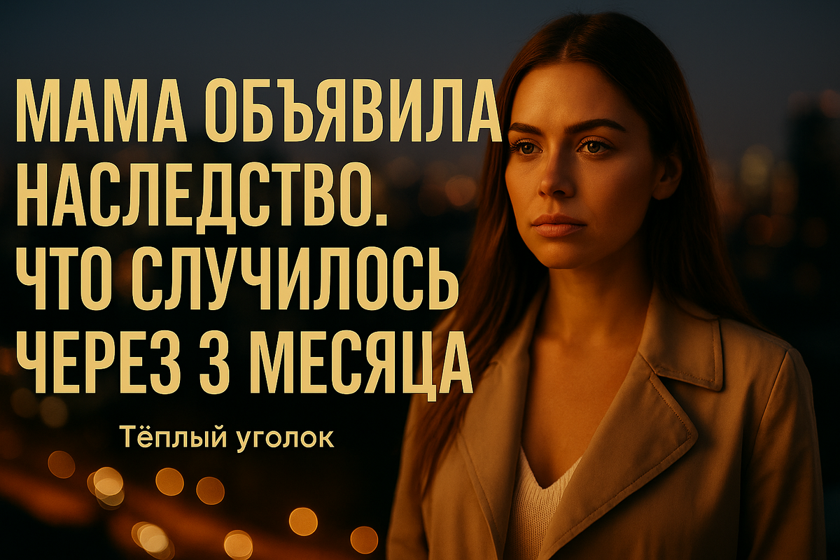 Мама объявила наследство. Что случилось через 3 месяца