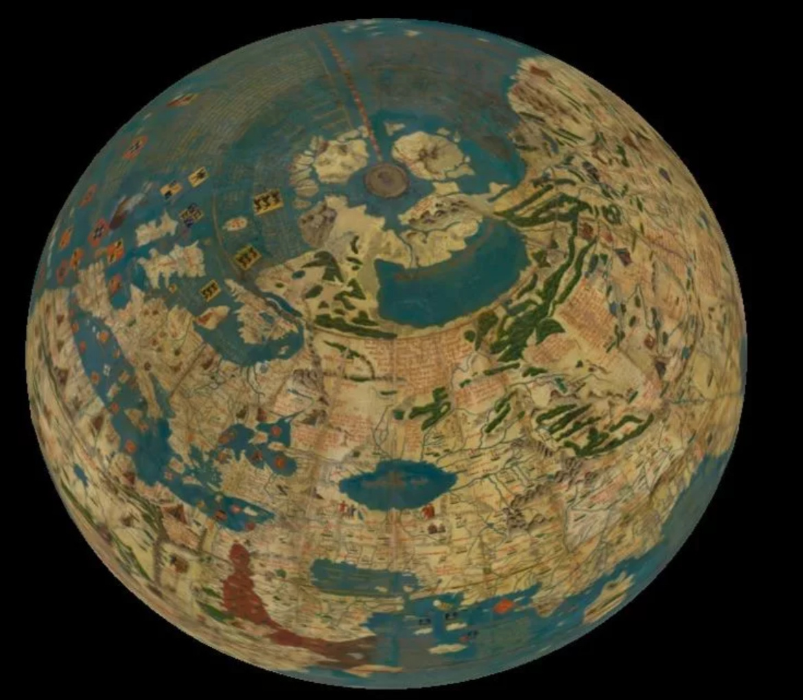 Вот как видели мир до Колумба. Никакой плоскости. Фото взято из общедоступных источников.