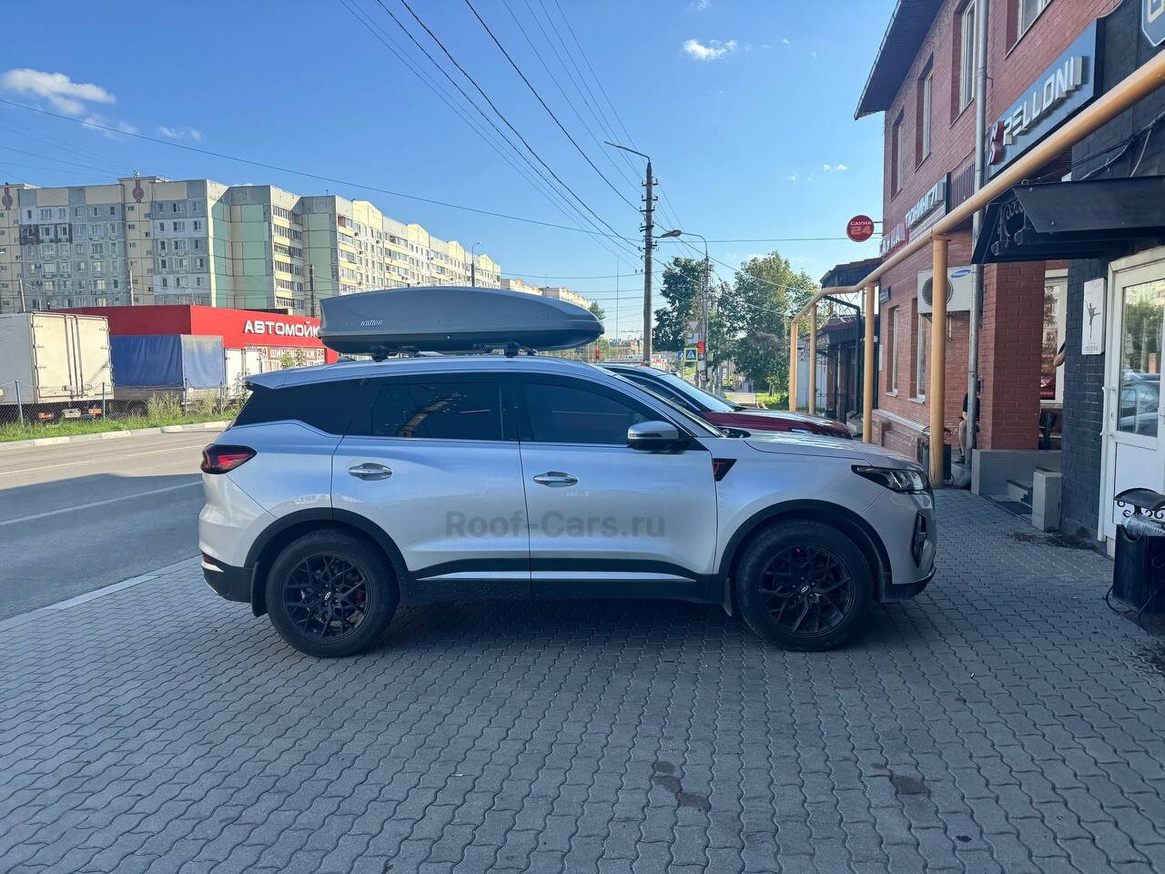 Установка багажника и автобокса 440л на Chery Tiggo 7 Pro Max в Туле
