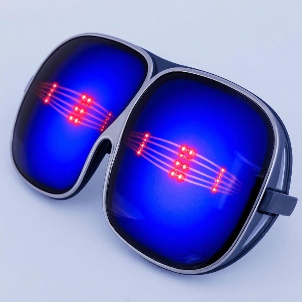 Концепт нового дизайна очков для электроимпульсной стимуляции зрения. Иллюстрация автора