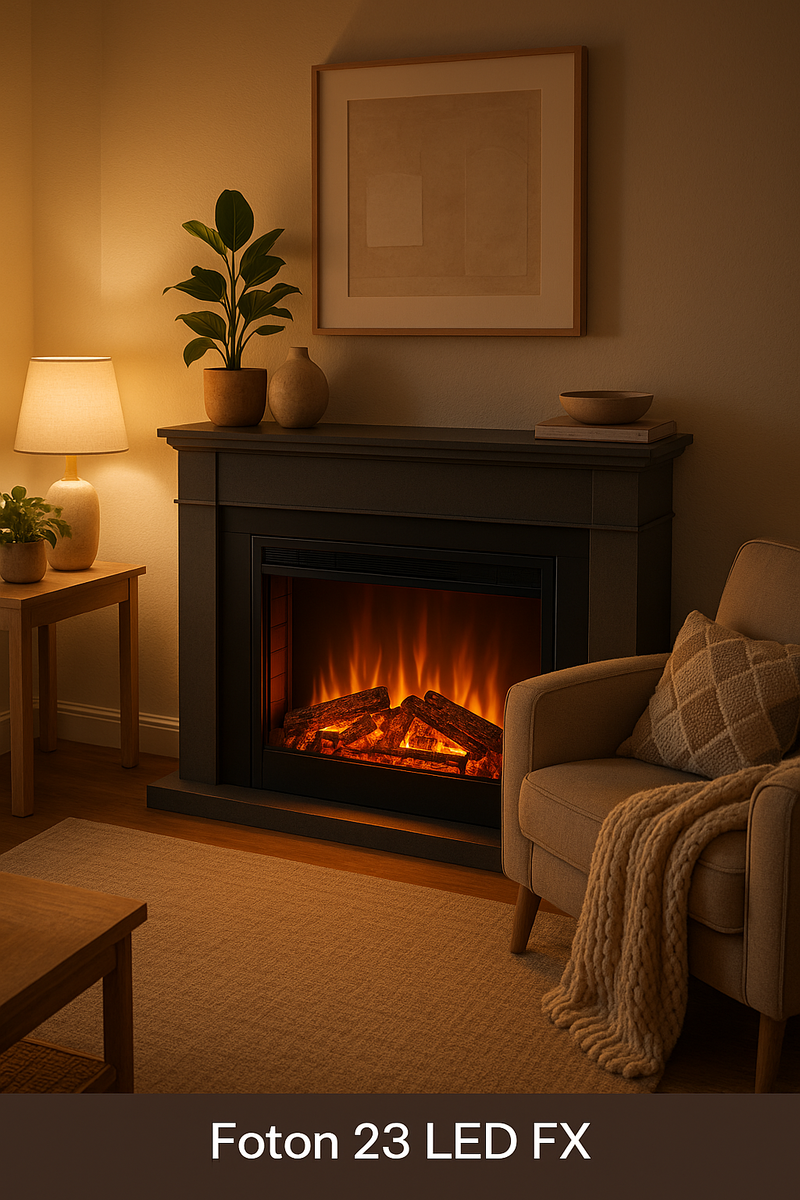    Как создать уютный уголок с каминкомплектом Экстер-М и очагом Foton 23 LED FX для вашего дома Kamin