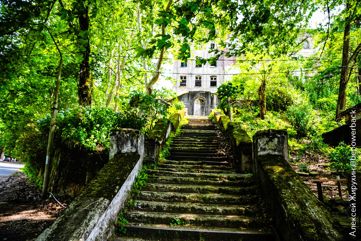 Поселок Акармара: лестница к парадному входу