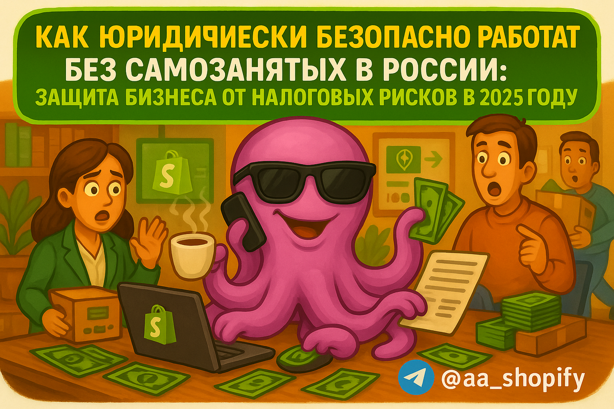    Как юридически безопасно работать без самозанятых в России: защита бизнеса от налоговых рисков в 2025 году и возможности на Shopify aa_ecom