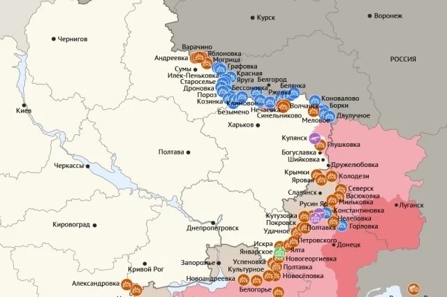    Карта боевых действий в зоне СВО на 6 августа 2025 года