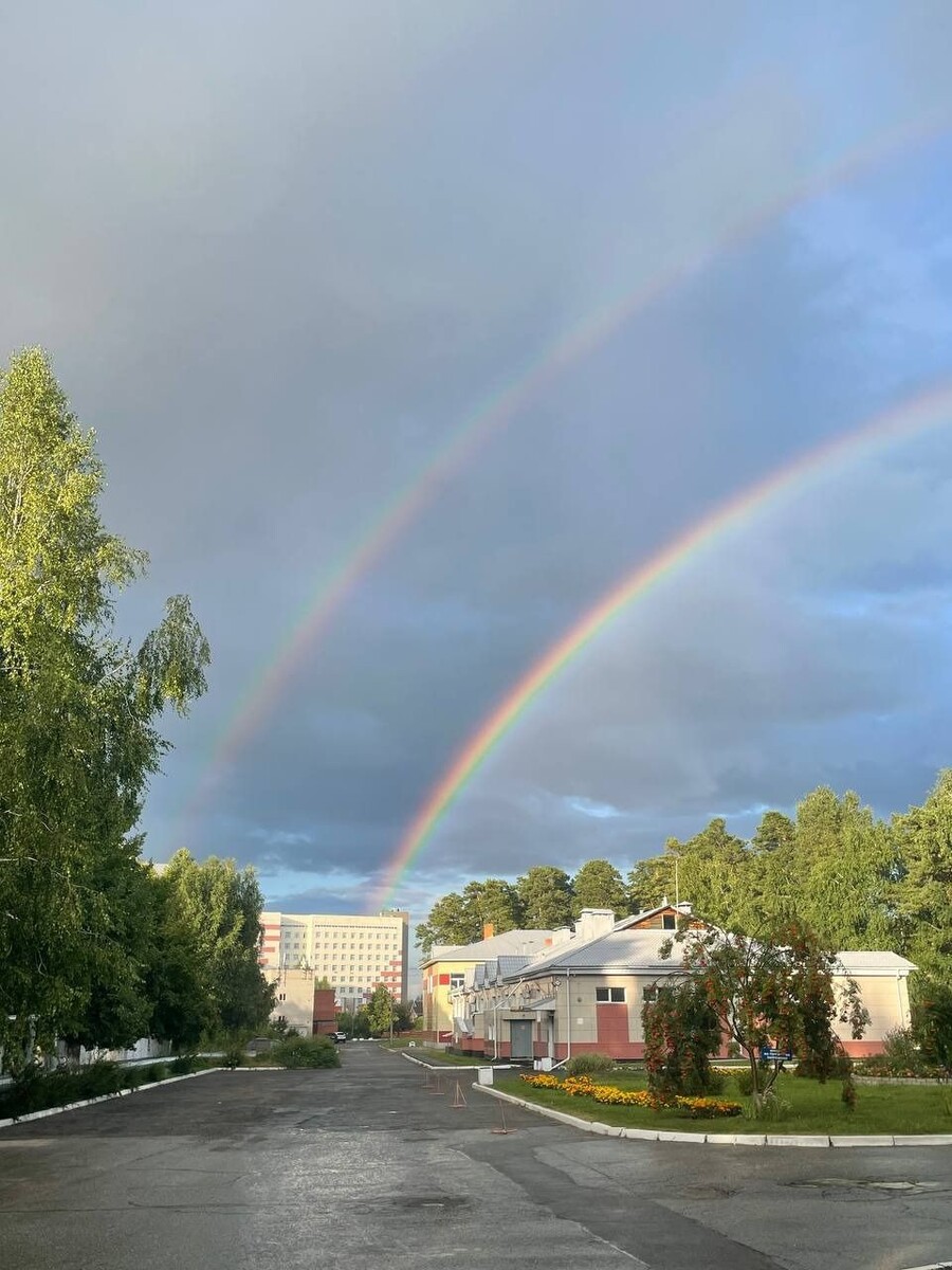    Радуга на закате. Источник: t.me/vkurse22