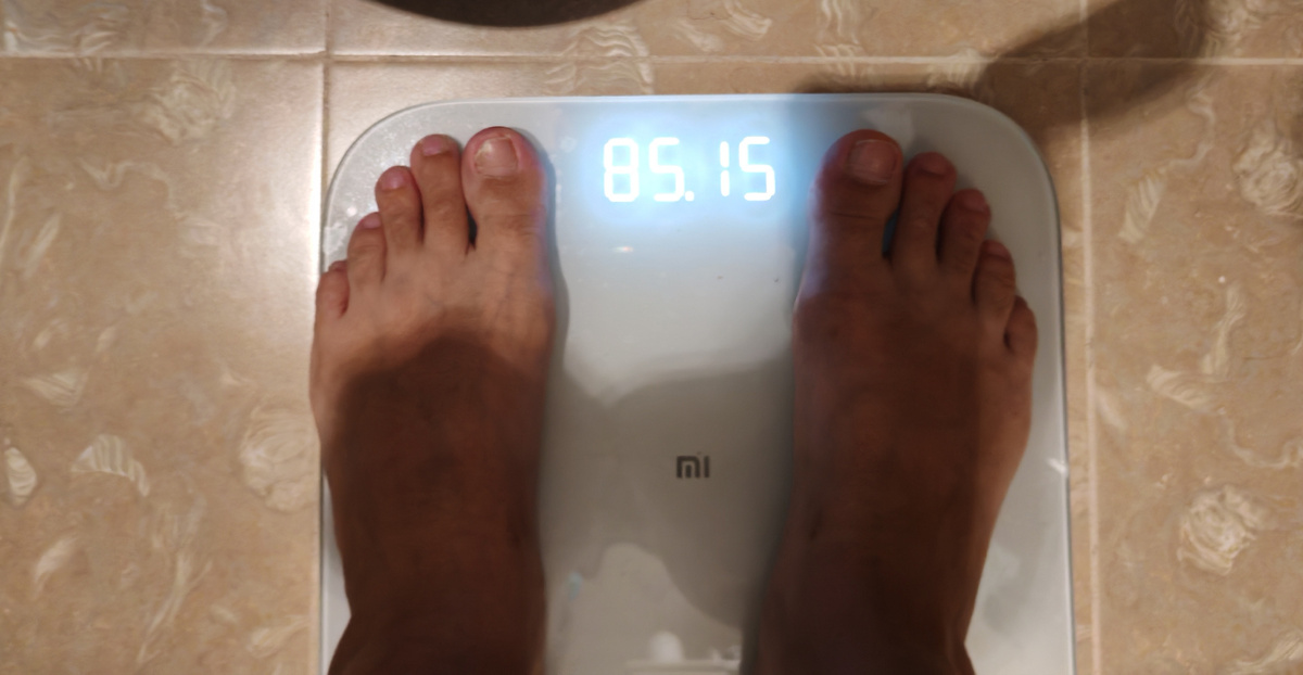 Минус 1,7 кг (предыдущий результат 86,85 кг). Результат на 6 августа.