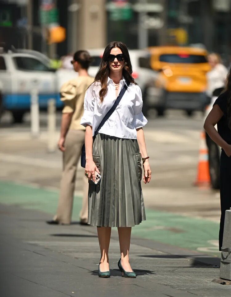 Плиссированная юбка миди