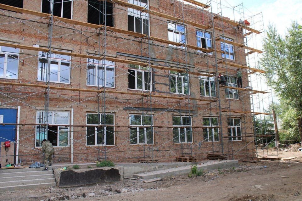    Капремонт кадетской школы № 2 в Рубцовске. Источник: t.me/Feldman_D_Z