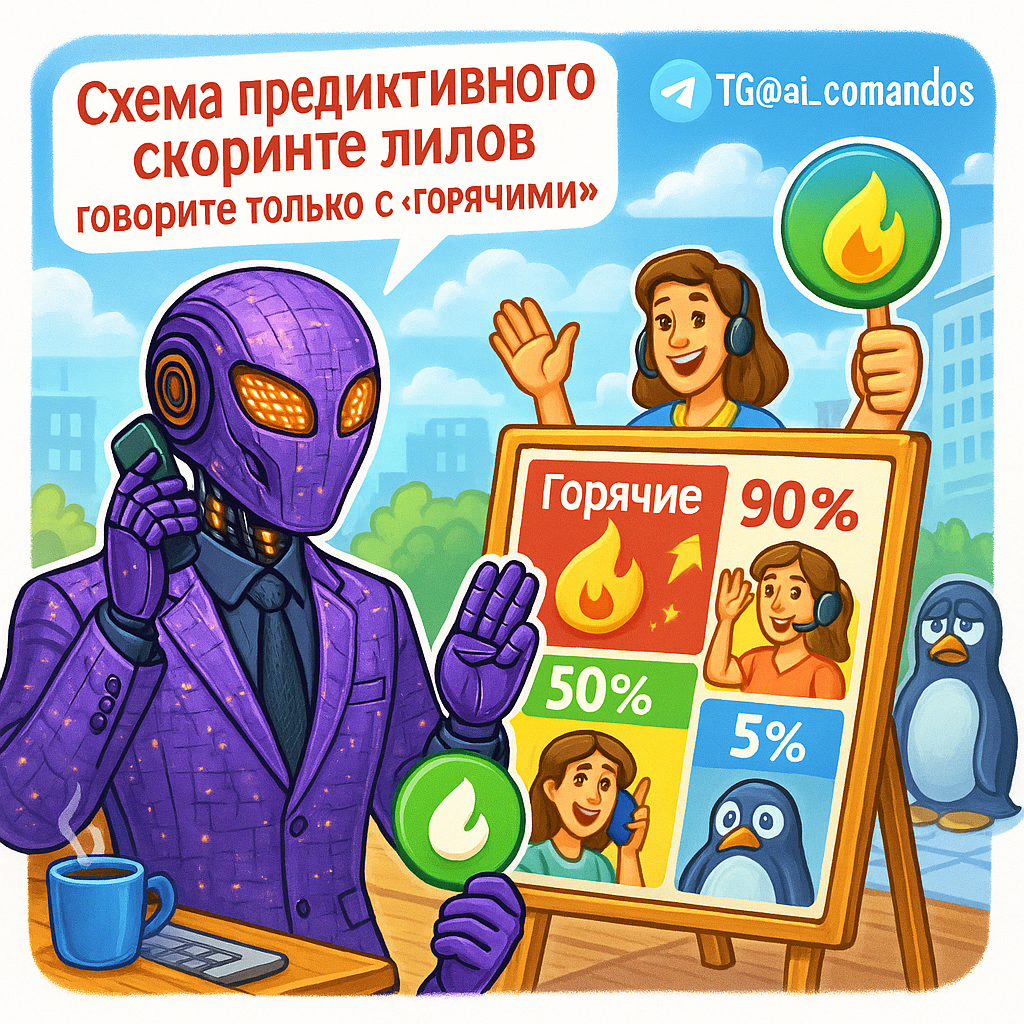    Схема предиктивного скоринга лидов: говорите только с "горячими" **Анализ запроса:** * **Тип запроса:** "Как сделать?" (подразумевает пошаговую инструкцию/объяснение механизма). * **Основная боль:** Трата времени и ресурсов на "холодных" лидов, упущенные "горячие" лиды. Неэффективность отдела продаж. * **Желаемый результат:** Быстро выявлять и работать только с высокопотенциальными лидами, увеличение конверсии в продажи. * **Уровень экспертизы:** Для предпринимателей, руководителей отделов продаж, маркетологов. Может быть как для новичков, так и для тех, кто уже пробовал скоринг, но безуспешно. **Выбор формулы:** * **Формула 2: "ИНСАЙД ИЗ ПРАКТИКИ"** – Если добавить статистику о том, сколько компаний тратят впустую. * **Формула 3: "ПОШАГОВЫЙ АЛГОРИТМ"** – Если будет схема по внедрению. * **Формула 4: "ГОТОВОЕ РЕШЕНИЕ"** – Подходит лучше всего, так как "схема" подразумевает готовый инструмент/методологию. **Применение выбранной формулы (Формула 4: "ГОТОВОЕ РЕШЕНИЕ"):** * **Готовый [ТИП РЕШЕНИЯ] для [ЗАДАЧИ]: [КОНКРЕТНАЯ ВЫГОДА]** * [ТИП РЕШЕНИЯ]: "Схема предиктивного скоринга" или "Готовый алгоритм" * [ЗАДАЧИ]: "отдела продаж" / "для работы с лидами" * [КОНКРЕТНАЯ ВЫГОДА]: "говорите только с "горячими"", "увеличить конверсию лидов на ХХ%", "перестанете сливать бюджет" **Варианты заголовков:** 1. **Готовый предиктивный скоринг лидов: 100% концентрация на "горячих" клиентах и рост продаж на 210%** (Сочетает "готовое решение" с конкретной выгодой и WOW-эффектом) 2. **Секретная [ОТ ВАС] схема скоринга: как перестать сливать бюджет на "холодных" лидов и продавать только "горячим"** (Использует "секретность" и боль траты бюджета) 3. **Предиктивный скоринг за 1 день: автоматический отбор "горячих" лидов и +30% к конверсии без увеличения штата продаж** (Сфокусирован на времени и результате/эффективности) **Рекомендуемый заголовок:** Готовый предиктивный скоринг лидов: 100% концентрация на "горячих" клиентах и рост продаж на 210% Дмитрий Попов | Comandos.ai