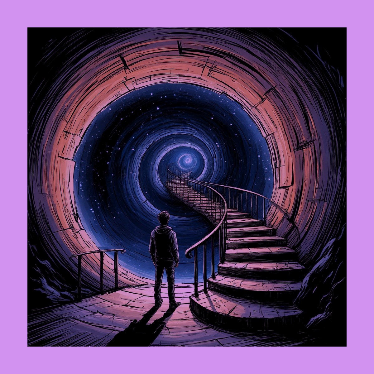 Лестница не образует круг. Это всего лишь спираль.