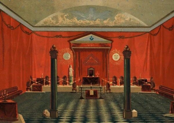 Иллюстрация масонской ложи