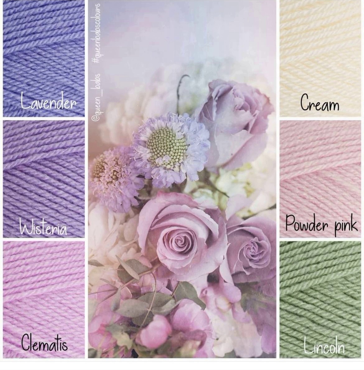 Разноцветные мотки пряжи для выбора