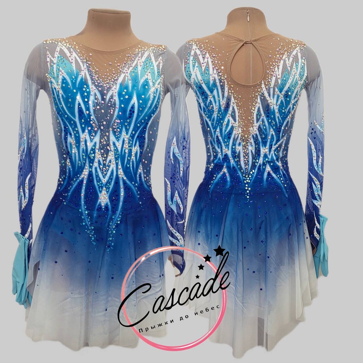 Аренда (прокат) платья для фигурного катания Елизавета 