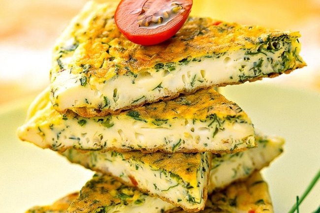    Творожная лепешка с овощами