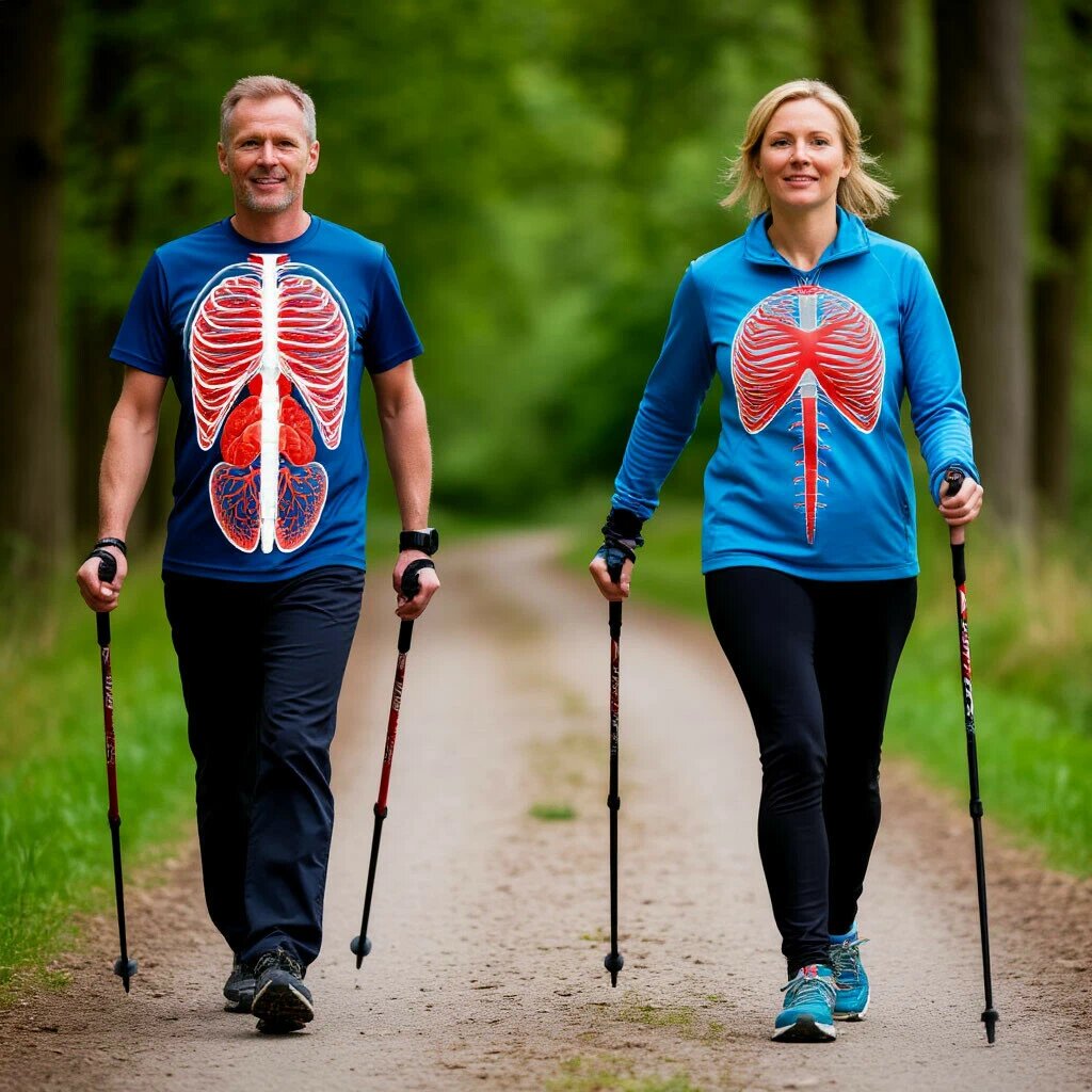 Польза скандинавской ходьбы: