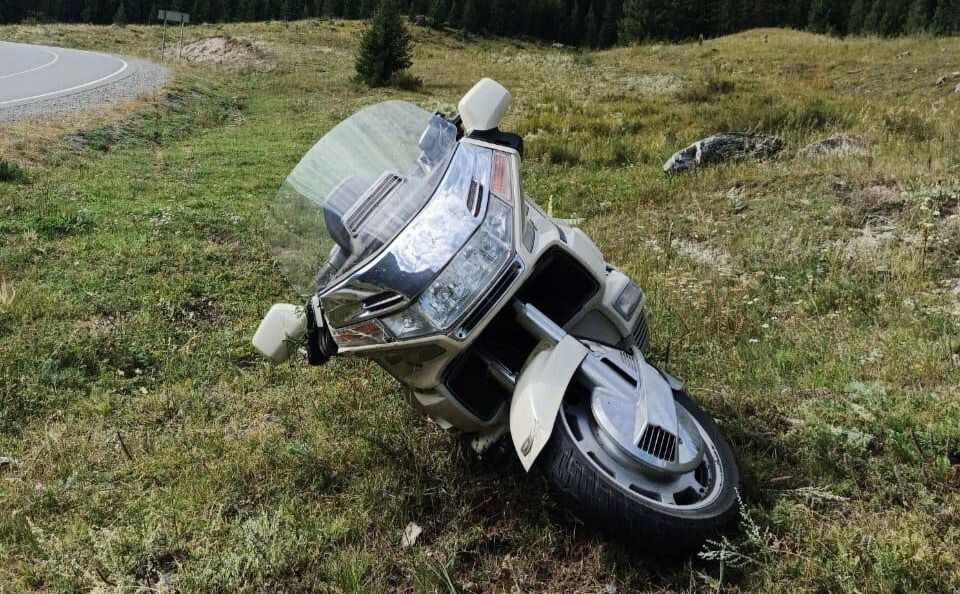    ДТП с мотоциклистом вблизи села Чибит. Источник: МВД по Республике Алтай