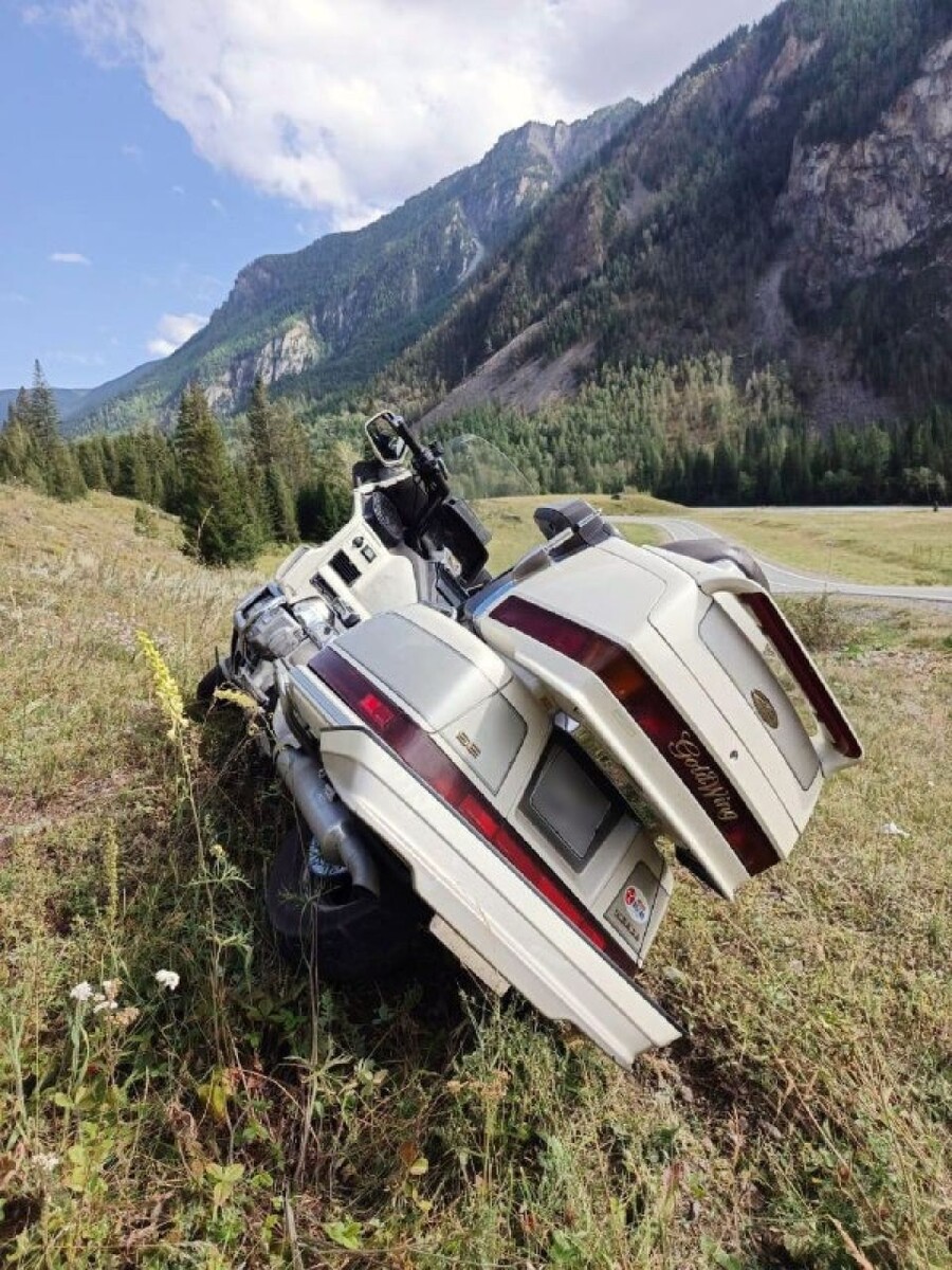    ДТП с мотоциклистом вблизи села Чибит. Источник: МВД по Республике Алтай