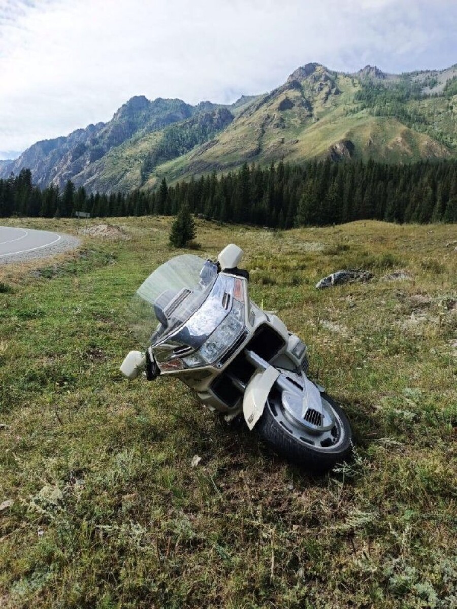    ДТП с мотоциклистом вблизи села Чибит. Источник: МВД по Республике Алтай
