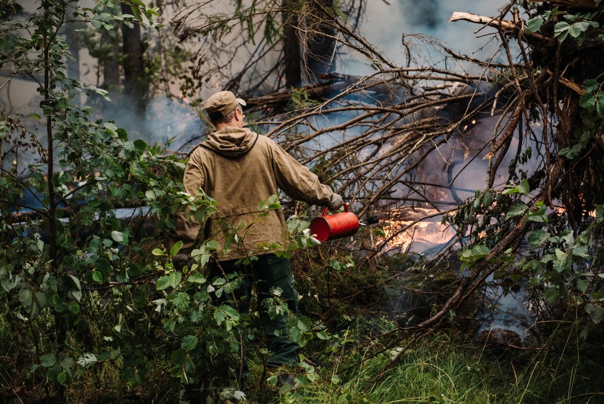    Лесной пожар под Кудамой. Фото: "Республика"/Лилия Кончакова