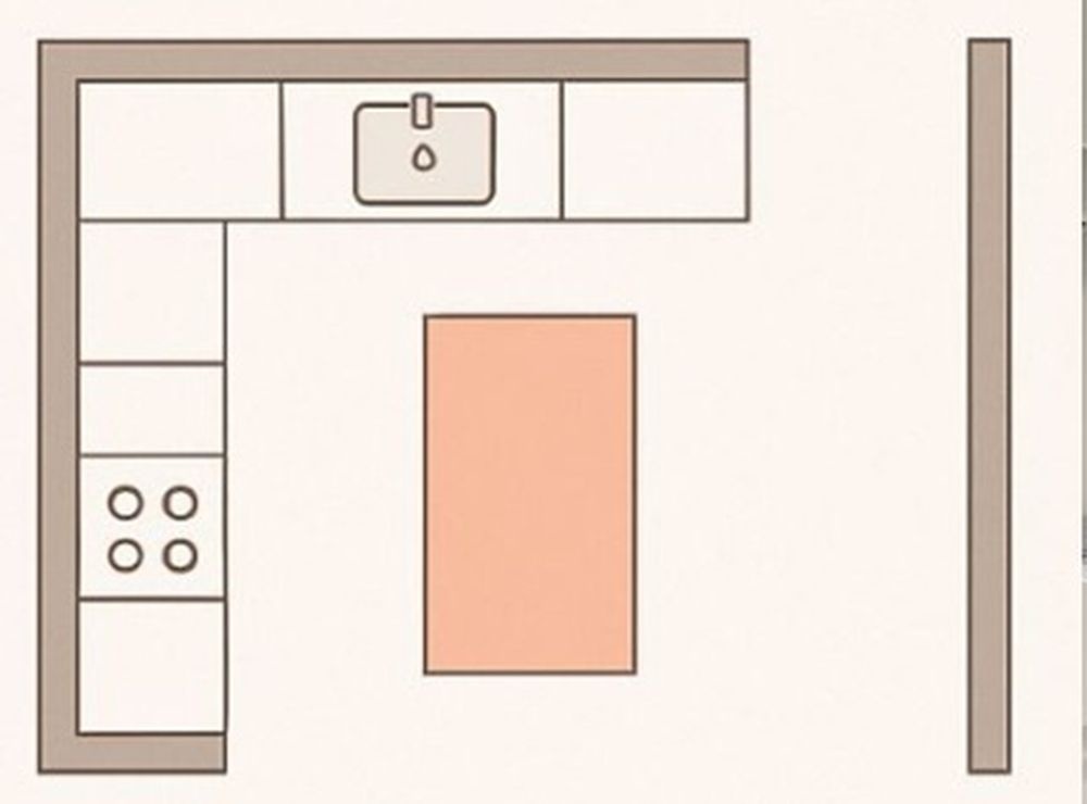    Г-образная с островом - сбалансированный и популярный вариант. / Фото: Марина Ендовицкая / Genesis interior