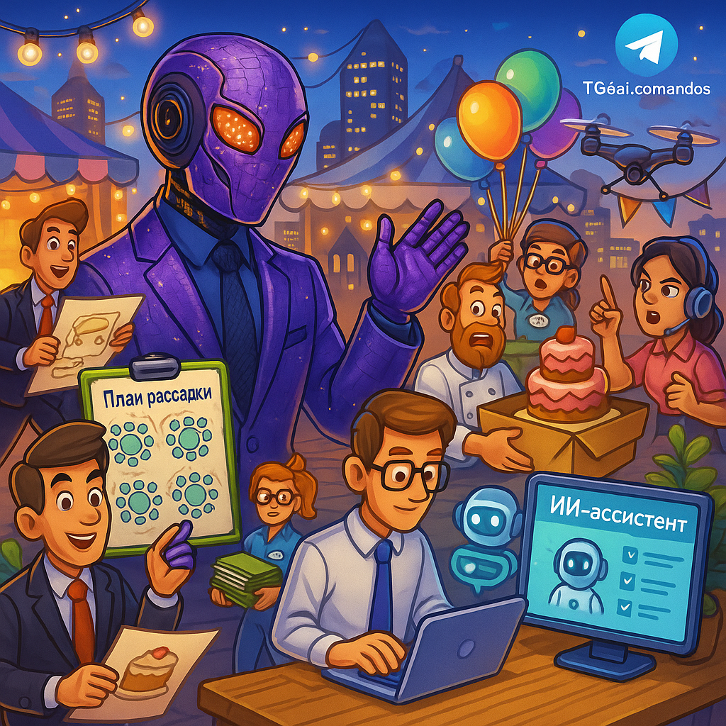    Как event-агентство планирует мероприятия с помощью ИИ: от бюджета до рассадки гостей. Вся система на одной странице Дмитрий Попов | Comandos.ai