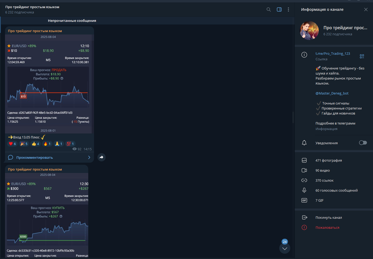 Телеграмм-канал мошенника