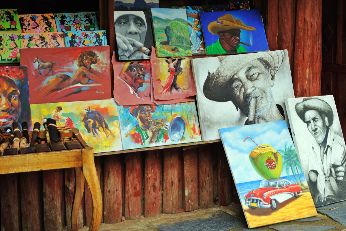 работы уличных кубинских художников