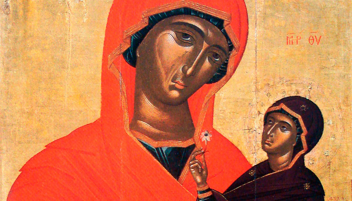 Святая Анна с дочерью Марией (иконописец Ангелос Акотанос, фрагмент). Фото: wikipedia.org