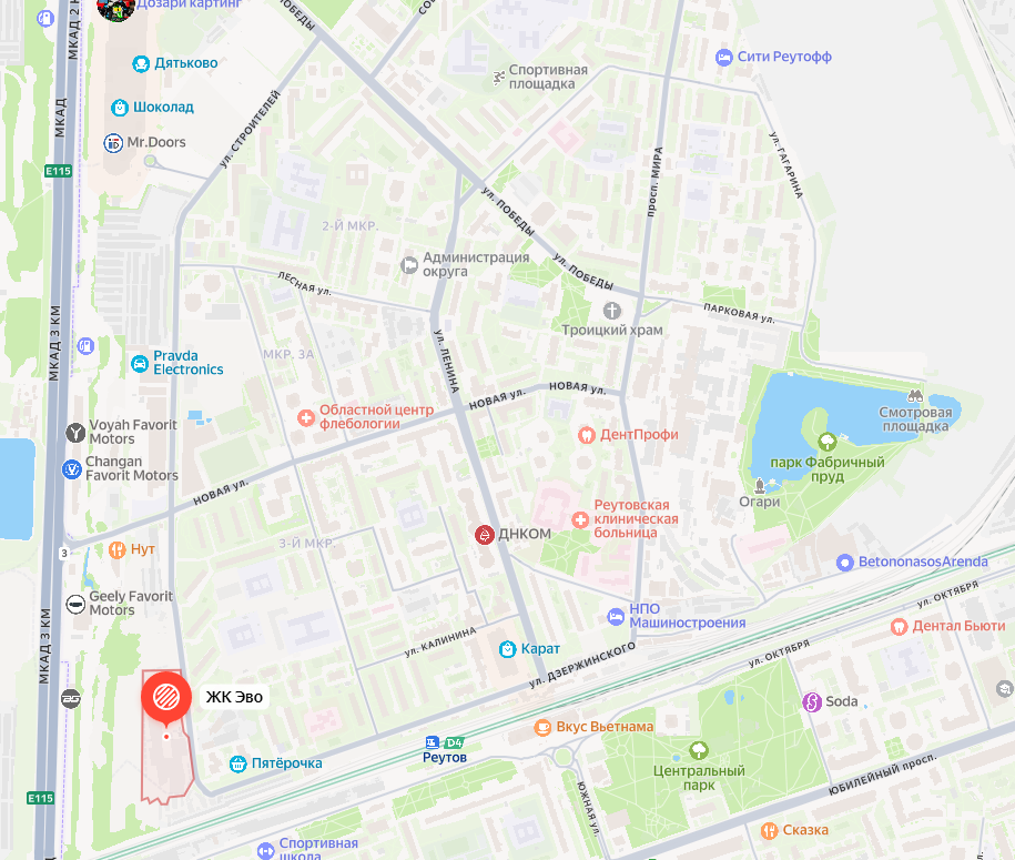 данные с яндекс. карты