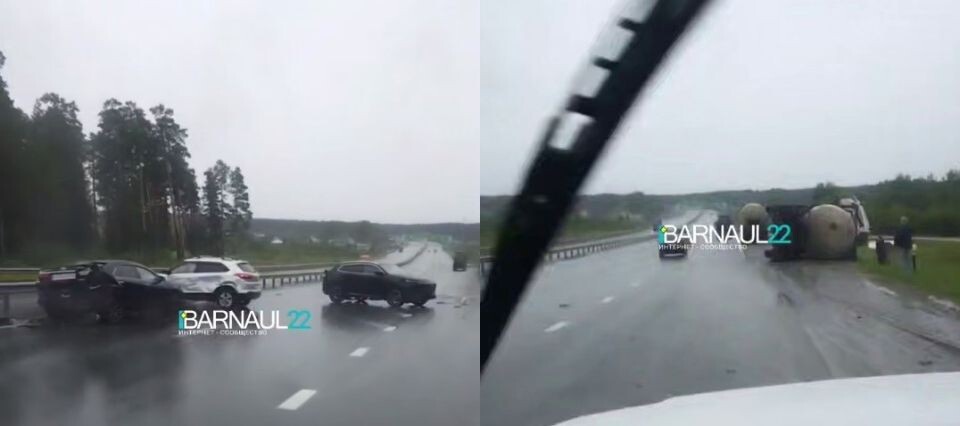    ДТП с бензовозом. Источник: t.me/brn22official