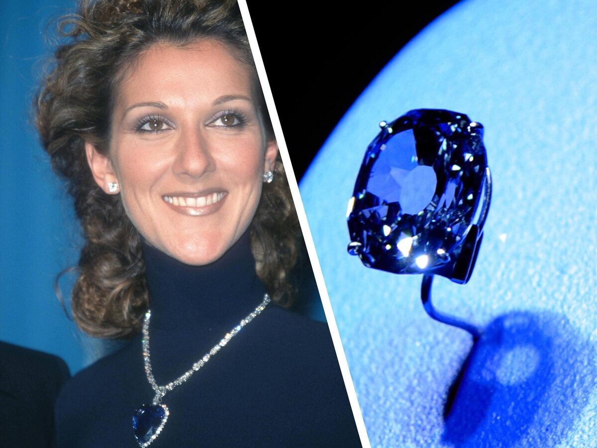Селин Дион на Оскаре в колье «Сердце океана» / Бриллиант Виттельсбахов-Граффа