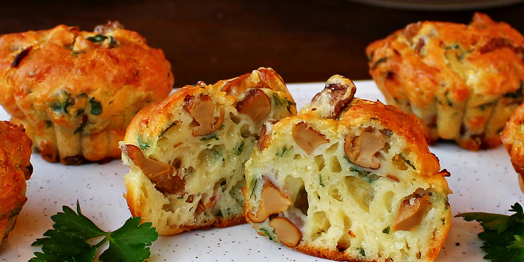 Почти как пирожки, но проще: маффины с лисичками от которых все в восторге!