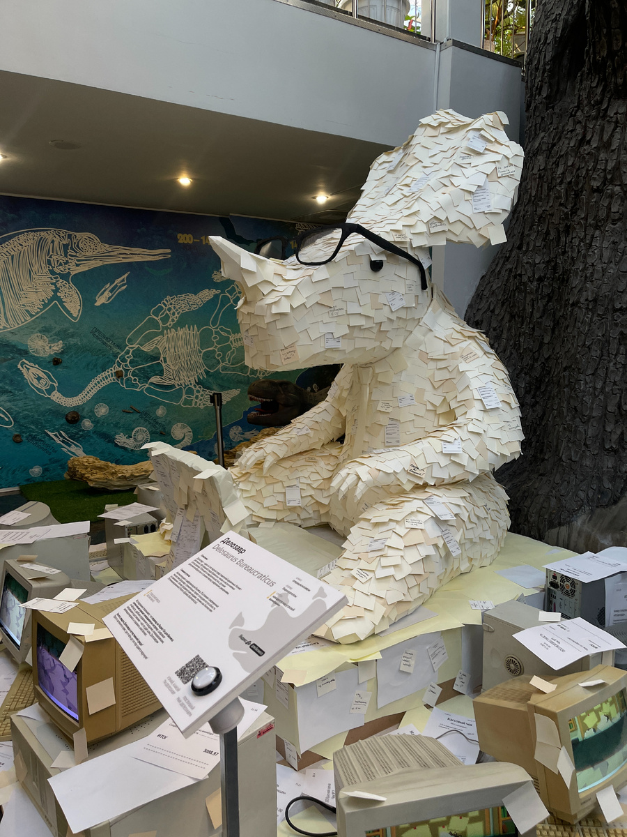 Делозавр. Дарвиновский музей, Москва. РК «Яндекс Go для бизнеса» Скульптор: И.А. Гурко
