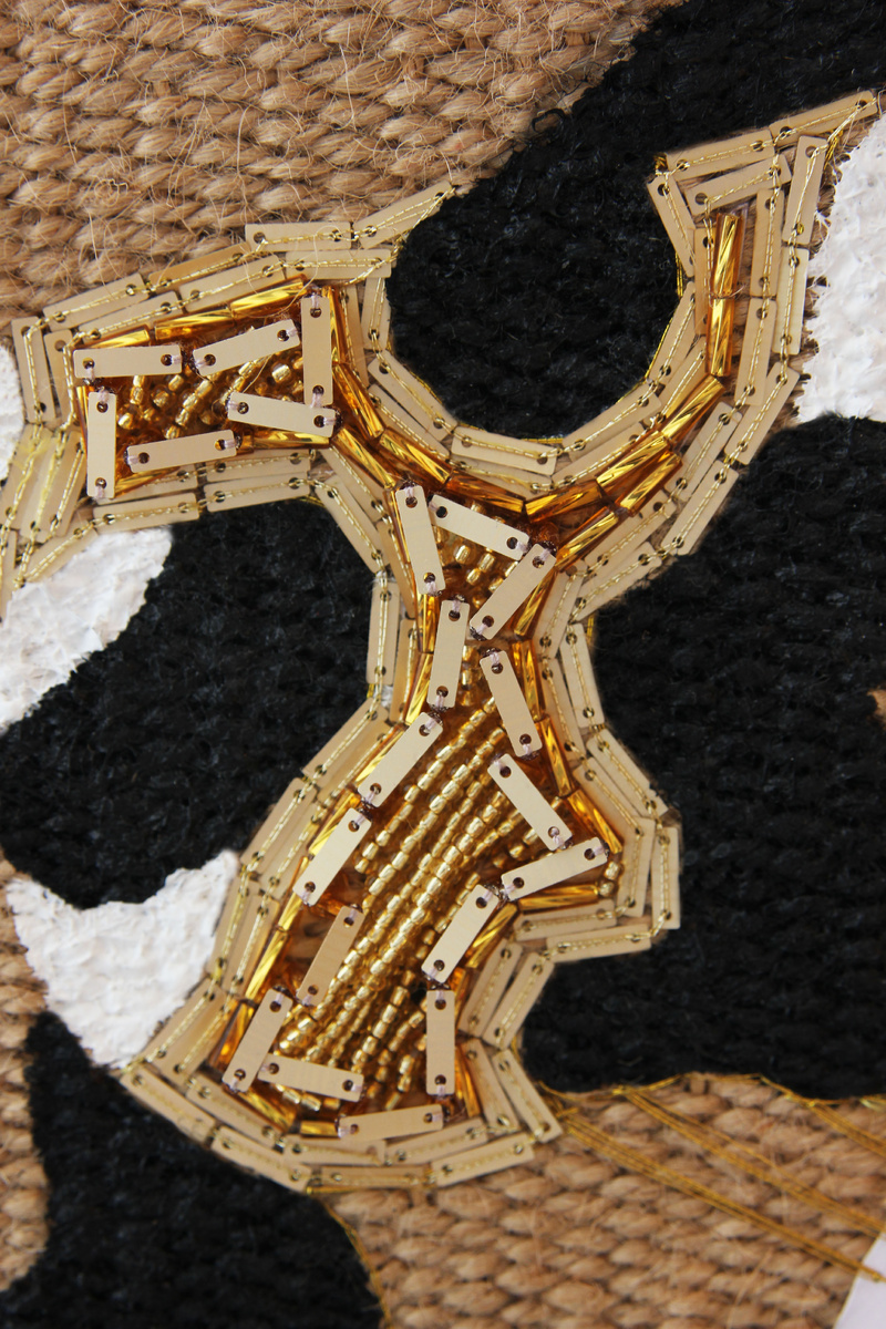 Панно. Детали. Ручное ткачество. Ручная вышивка.