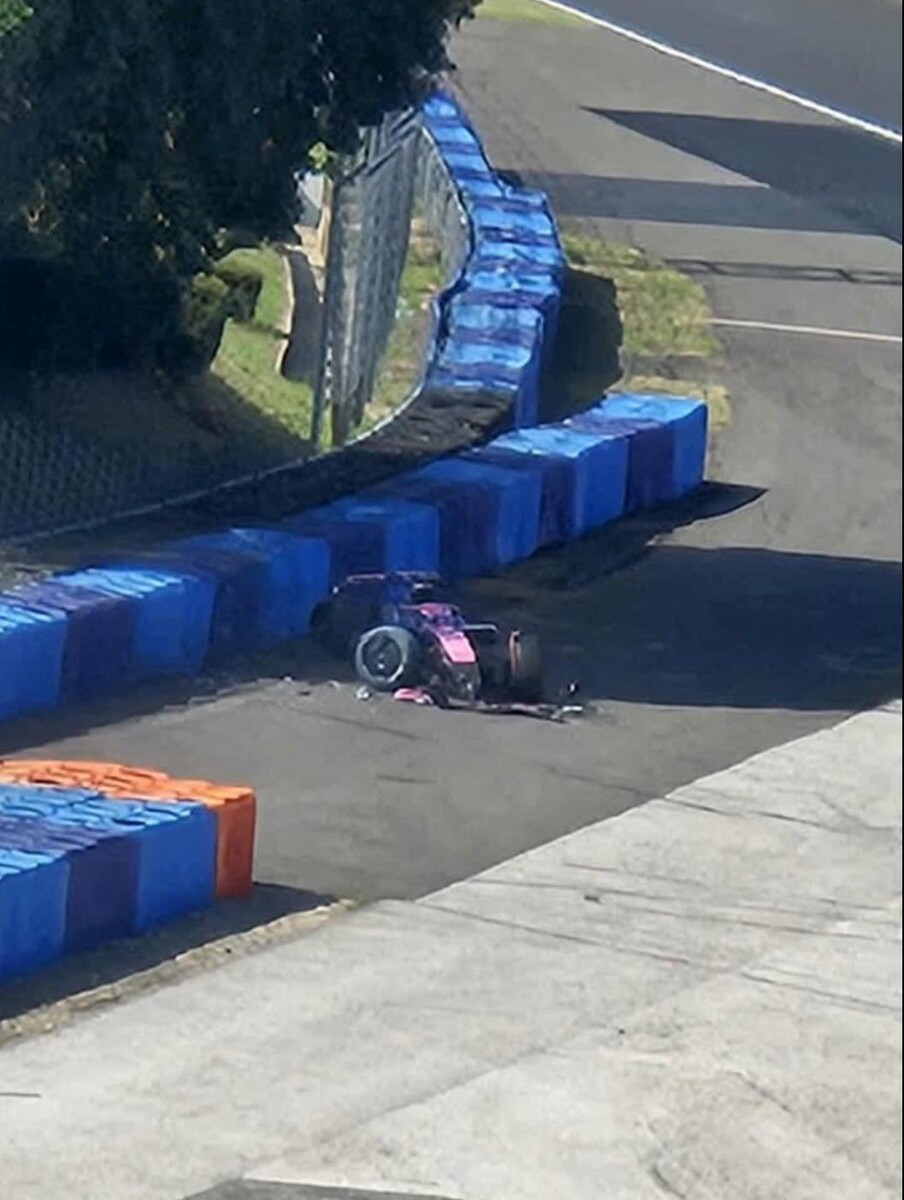    Разбитый Франко Колапинто болид AlpineФото: Соцсети