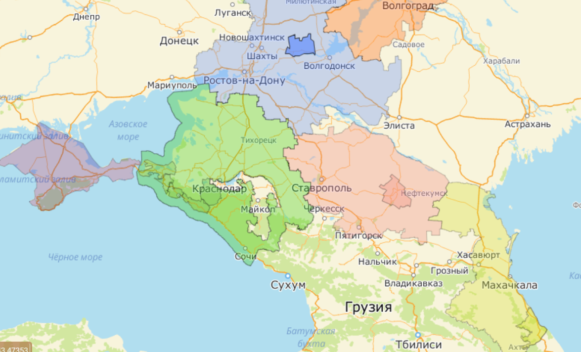 Скриншот с Геопортала АВВР