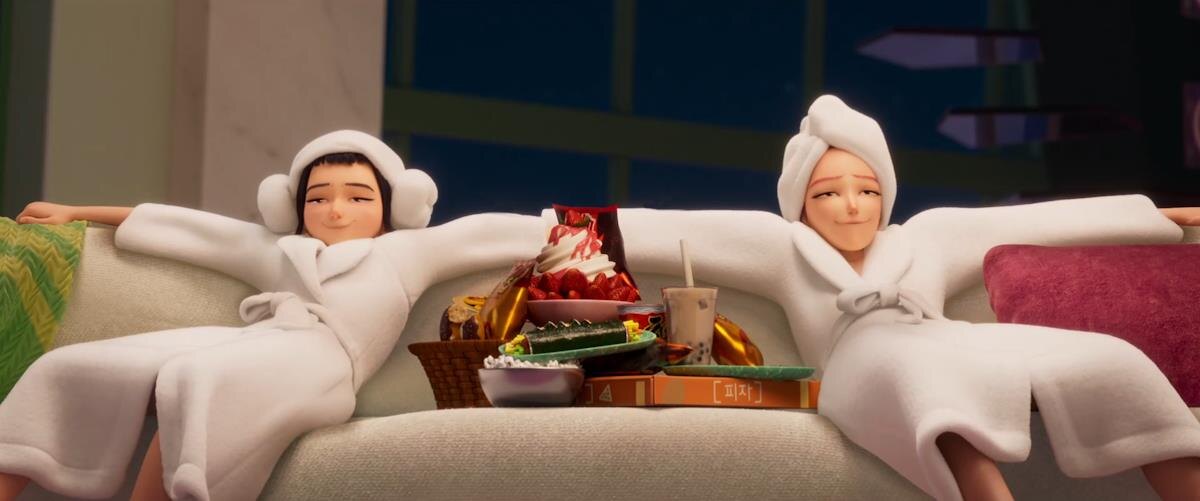 Кадр из мультфильма «Кей-поп-охотницы на демонов»