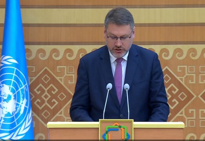 Специальный представитель ЕС по Центральной Азии Эдуард Стипрайс на LLDC3, 6 августа, 2025 г., Аваза, Туркменистан (Фото: ТНР)