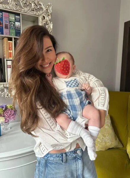    Анна Заворотнюк с сыном. Фото: соцсети