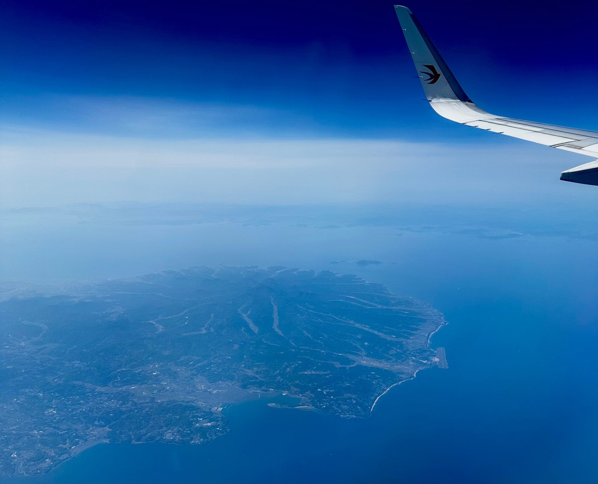 Вид на Японию из окна самолета. Фото: Мария Баларёва