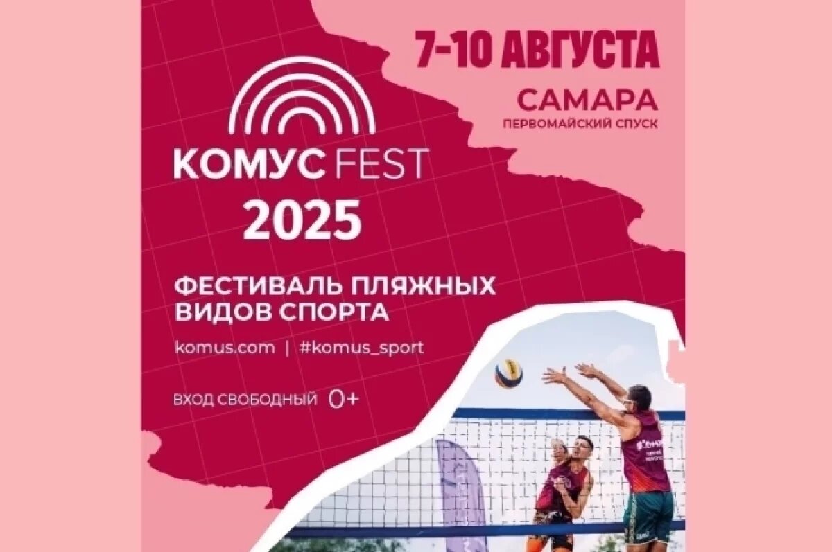   С 7 по 10 августа в Самаре пройдёт фестиваль пляжного спорта