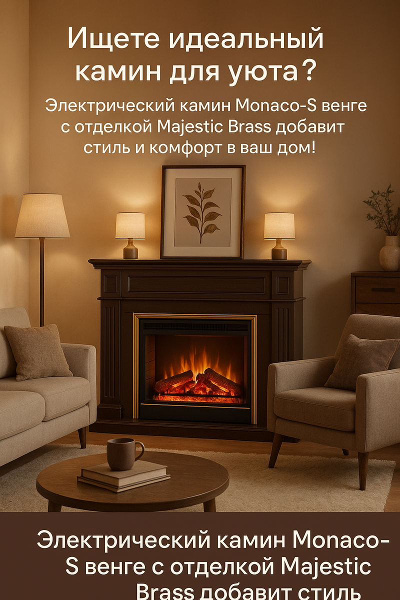    Электрический камин Monaco-S: как создать уют и стиль в вашем доме за считанные минуты Kamin