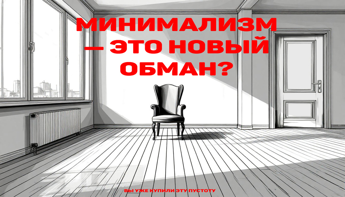 Белая комната, один стул и неприятный вопрос: почему 'жизнь без вещей' стала самой дорогой покупкой в вашей жизни?