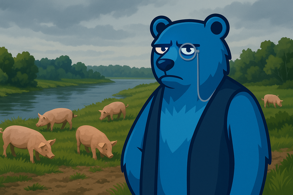 Томский хроникер Фома Силантьевич исследует свиноферму компании "СибАгро"