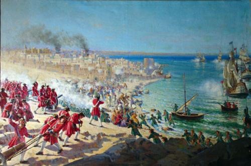 6 августа (26 июля старого стиля) 1723 года во время Персидского похода русской армии и флота 1722 — 1723 гг. русским десантом взят город Баку. Ссылка: https://vk.com/wall-121811658_52246 Персидский Поход Петра Великого (18 (29) июля 1722 — 12 (23) сентября 1723) - Русско-персидская война 1722—1723 годов - поход русских армии и флота в принадлежавшие Персии юго-восточное Закавказье и Дагестан. В этом "Низовом походе" участвовали Астраханский пехотный полк (1708 - 1785/86) в полном составе под командованием полковника Фаминцова (Фоминцова) Юрия Ивановича и 4-ре роты (батальон - половина полка) Вологодского пехотного полка (с 1790 года - 2-й по счёту Астраханский гренадерский полк - будущий 12-й гренадерский Астраханский Императора Александра III полк) под командованием подполковника фон Лукея. Астраханский пехотный полк вместе с гвардией вернулся в 1722 году с Петром Великим в Россию. На Кавказе остался батальон Вологодского пехотного полка подполковника фон Лукея. Он принял участие во взятии Баку.