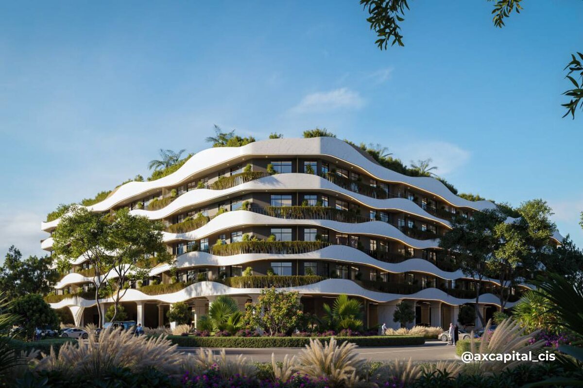 Волнообразный фасад