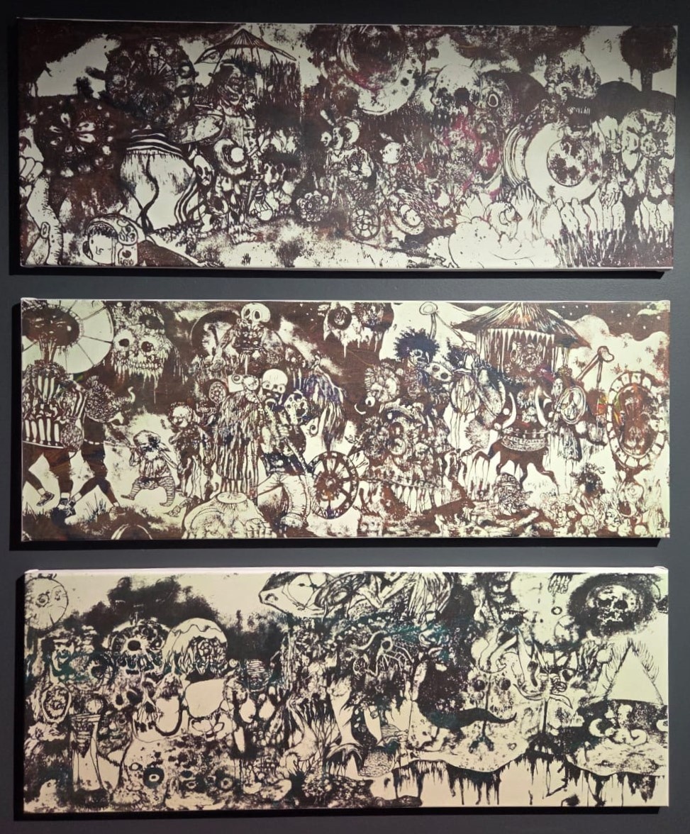 Андрей Тимохин Серия "Радикальное веселье". Смешанная техника, холст, акрил 2025